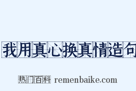 我用真心换真情造句是什么意思的图片